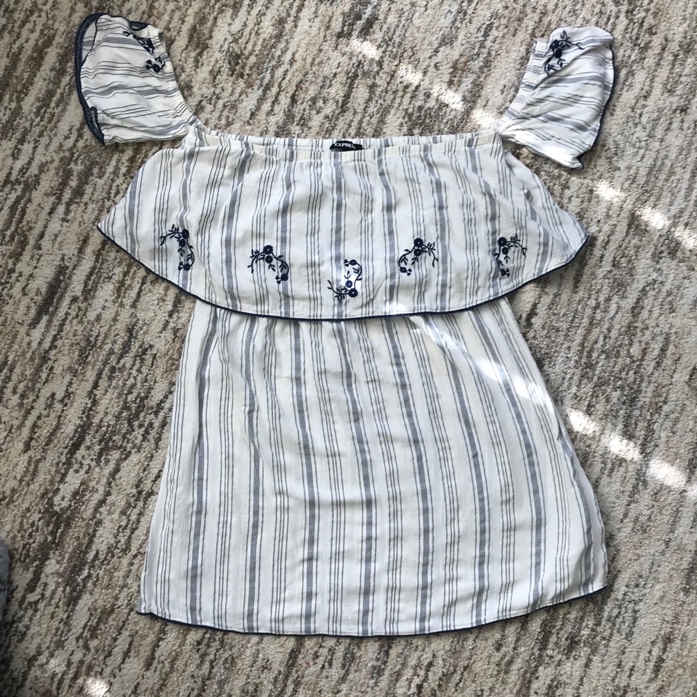 Express off the shoulder mini dress
